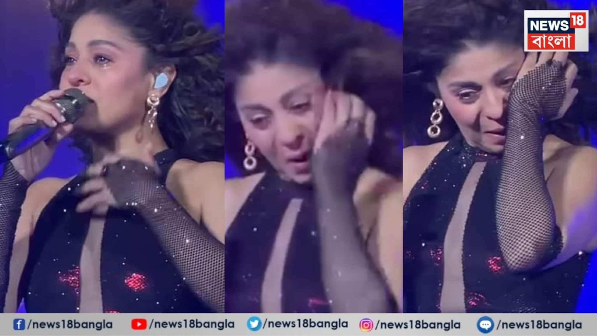 Sunidhi Chauhan Cries on Stage: "আমি পারছি না", সুনিধি চৌহান কেঁদে ফেললেন হাউ হাউ করে, কী হল গায়িকার? রইল ভিডিও