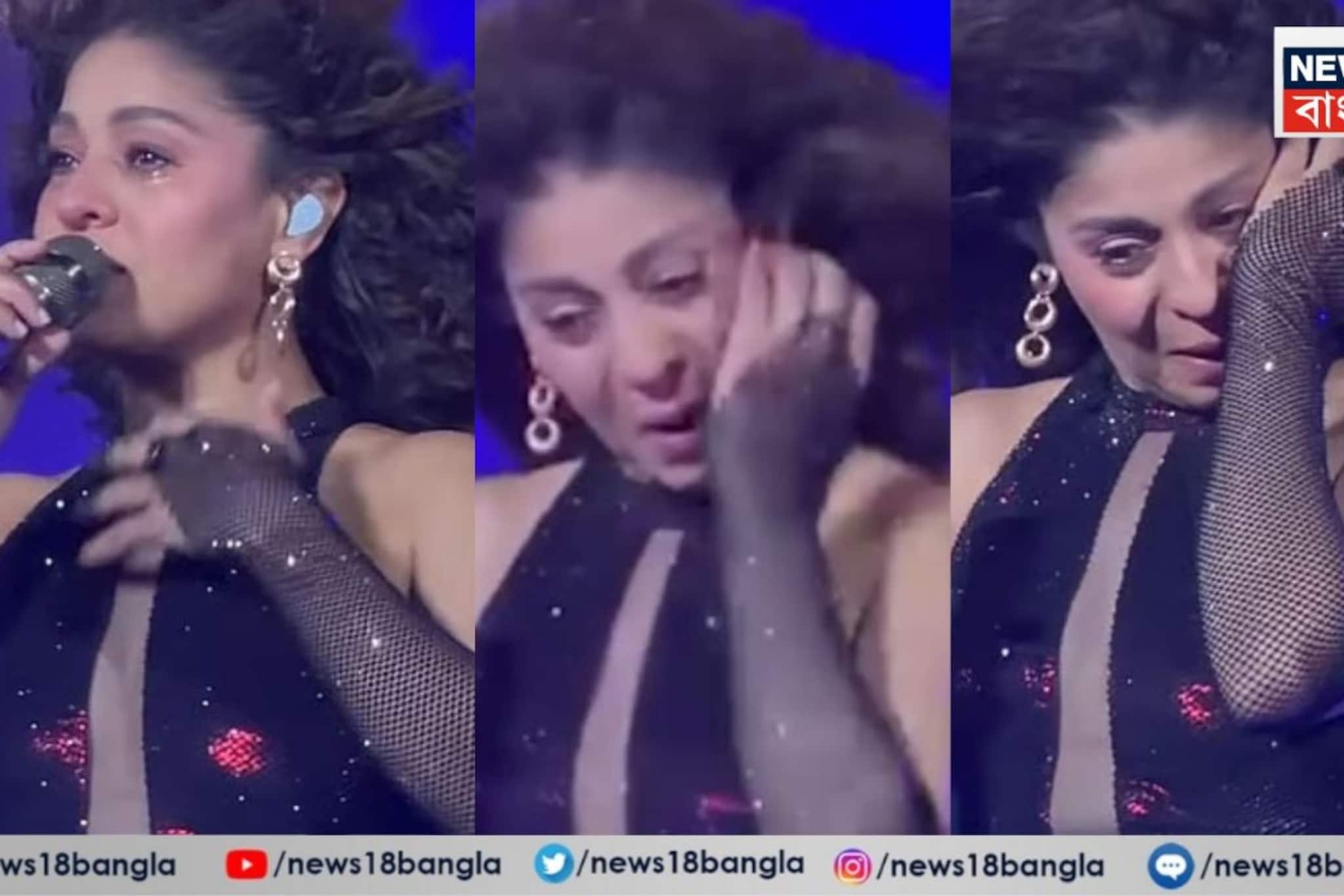 Sunidhi Chauhan Cries on Stage: "আমি পারছি না", সুনিধি চৌহান কেঁদে ফেললেন হাউ হাউ করে, কী হল গায়িকার? রইল ভিডিও