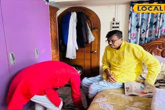 রবীন্দ্রনাথ ঘোষকে প্রণাম করে প্রচার শুরু পার্থর, বর্ষীয়ান নেতাকে কাকা সম্বোধন! কোচবিহারে জমজমাট প্রচার