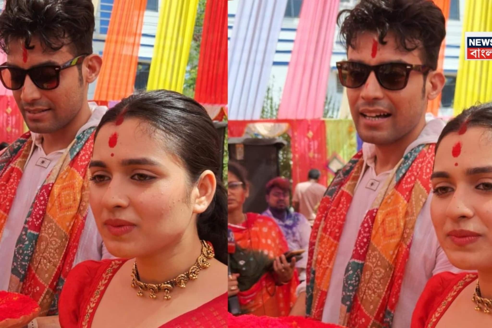 বিয়ের পর প্রথম দোল, রঙের খেলায় মাতলেন রণজয়-শ্যামৌপ্তি, রইল এক্সক্লুসিভ ছবি