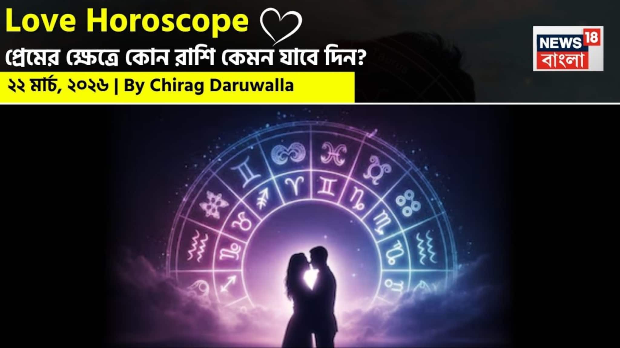 Love Horoscope Today: ২২ মার্চ, ২০২৬- কেমন যাবে আজকের প্রেমজীবন, জানাচ্ছেন জ্যোতিষী চিরাগ দারুওয়ালা