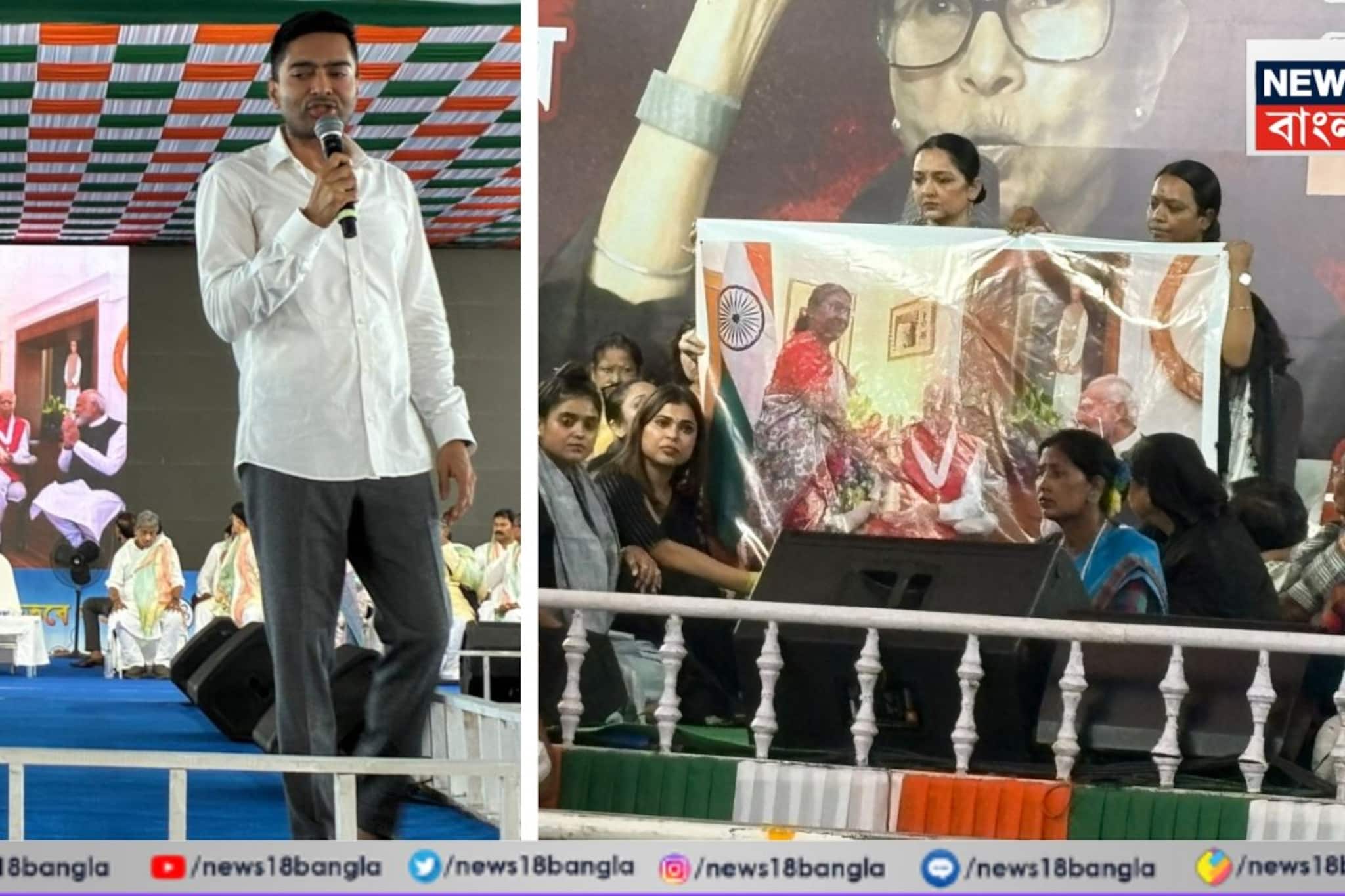 ‘রাষ্ট্রপতির চেয়ারের রেহাই নেই! প্রধানমন্ত্রী বসে, রাষ্ট্রপতি দাঁড়িয়ে!’ পাল্টা অভিষেকের