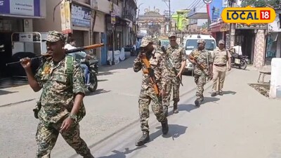 জেলায় কেন্দ্রীয় বাহিনীর টহল
