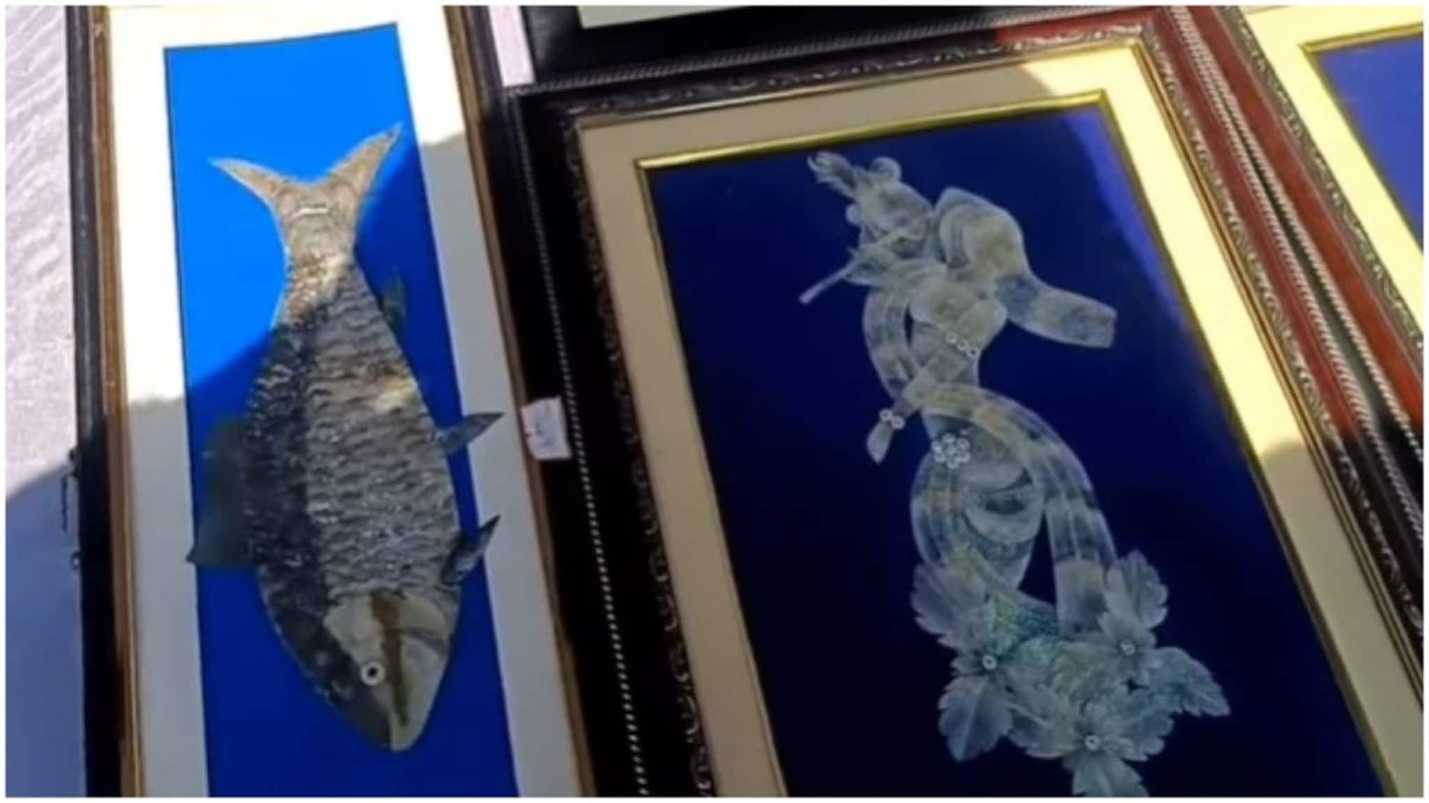 মাছের ফেলে দেওয়া আঁশ দিয়ে তৈরি হচ্ছে ঘর সাজানোর উপকরণ! দেখলে অবাক হবেন