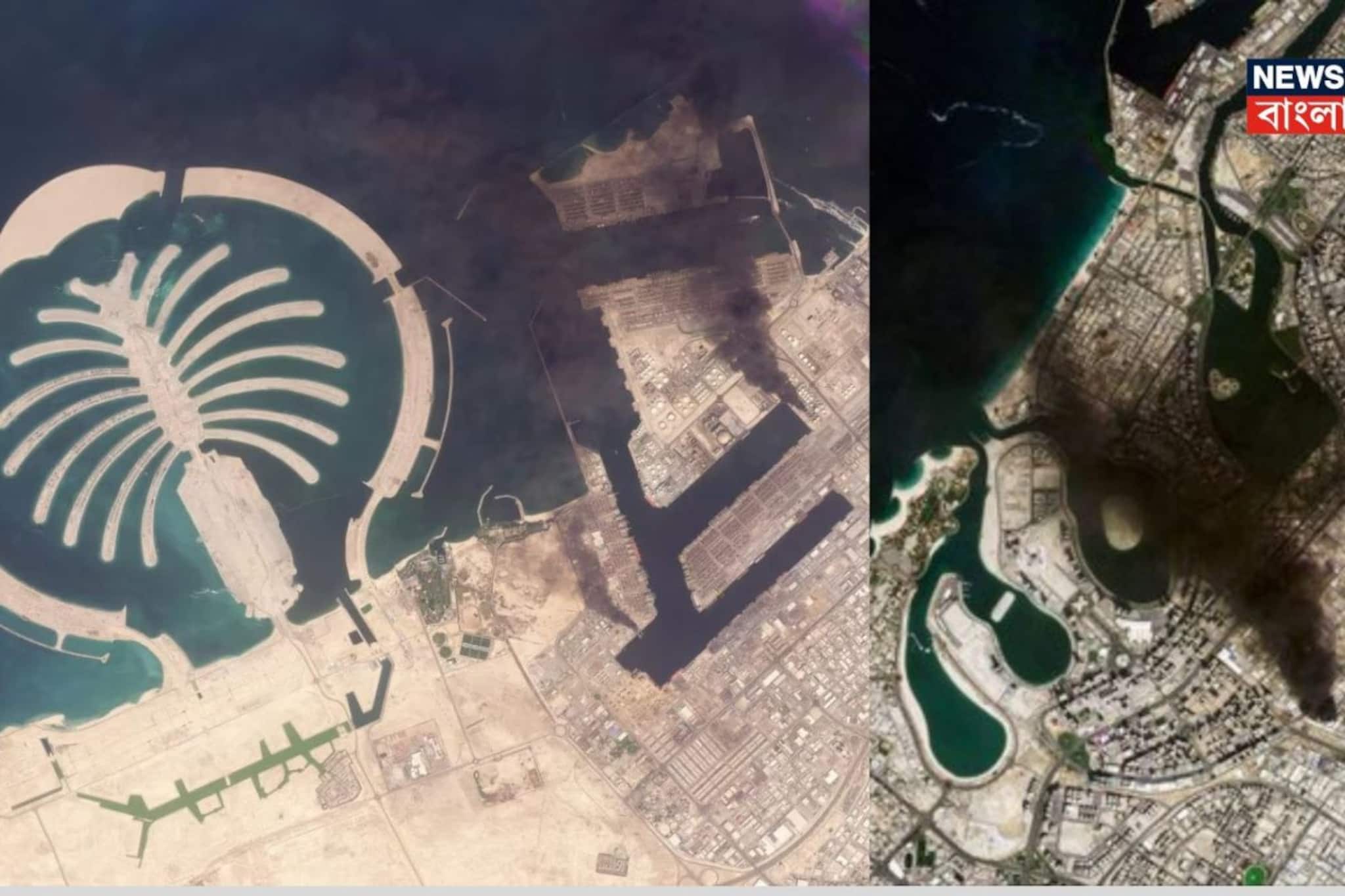 চোখ ধাঁধানো ঝলমলে স্কাইলাইন...এখন ভর্তি কালো ধোঁয়ায়! দুবাইয়ে মিসাইল হানার ছবি ভাইরাল