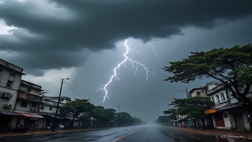 ঘন কালো মেঘে, কয়েক ঘণ্টাতেই কলকাতায় হু হু  হাওয়া, জোরালো ঝড়, বজ্র বিদ্যুৎ সহ বৃষ্টি