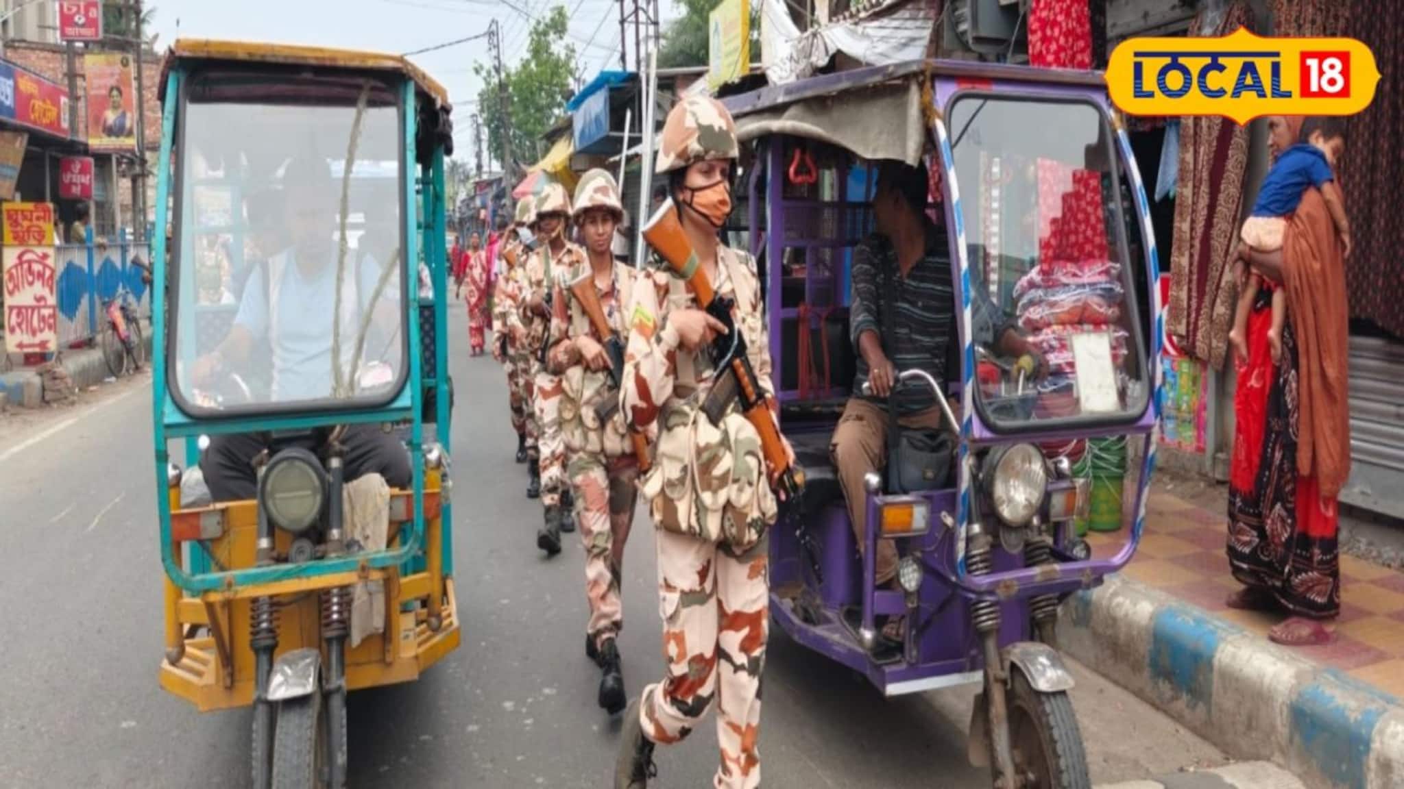 WB Assembly Election 2026: অশান্তি রুখতে এবার ‘লেডি কমান্ডো’! ক্যানিংয়ে কেন্দ্রীয় বাহিনীর ‘মহিলা ব্রিগেড’, রুট মার্চ শুরু হতেই হাঁ করে তাকিয়ে দেখলেন বাসিন্দারা