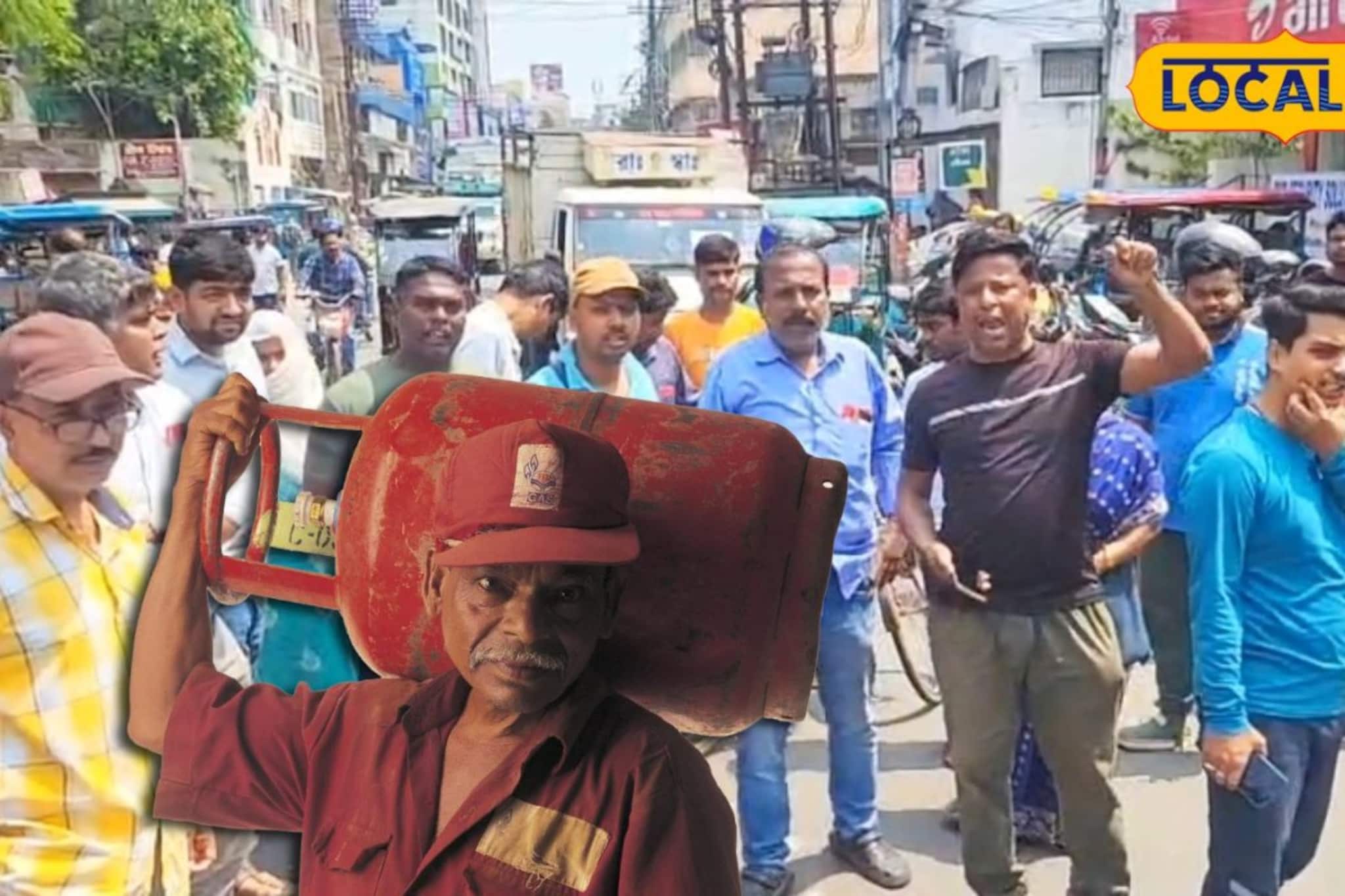 ডেলিভারি মেসেজ পেলেও মিলছে না সিলিন্ডার! কালোবাজারির অভিযোগে মালদহে রাস্তা অবরোধ