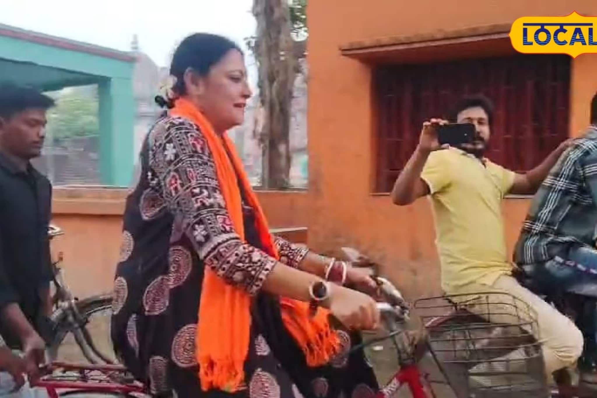 সাঁইসাঁই করে সাইকেল চালিয়ে ছুটছেন হেভিওয়েট প্রার্থী, চষে ফেললেন অলিগলি সাঁইসাঁই করে সাইকেল চালিয়ে ছুটছেন হেভিওয়েট প্রার্থী, চষে ফেললেন অলিগলি