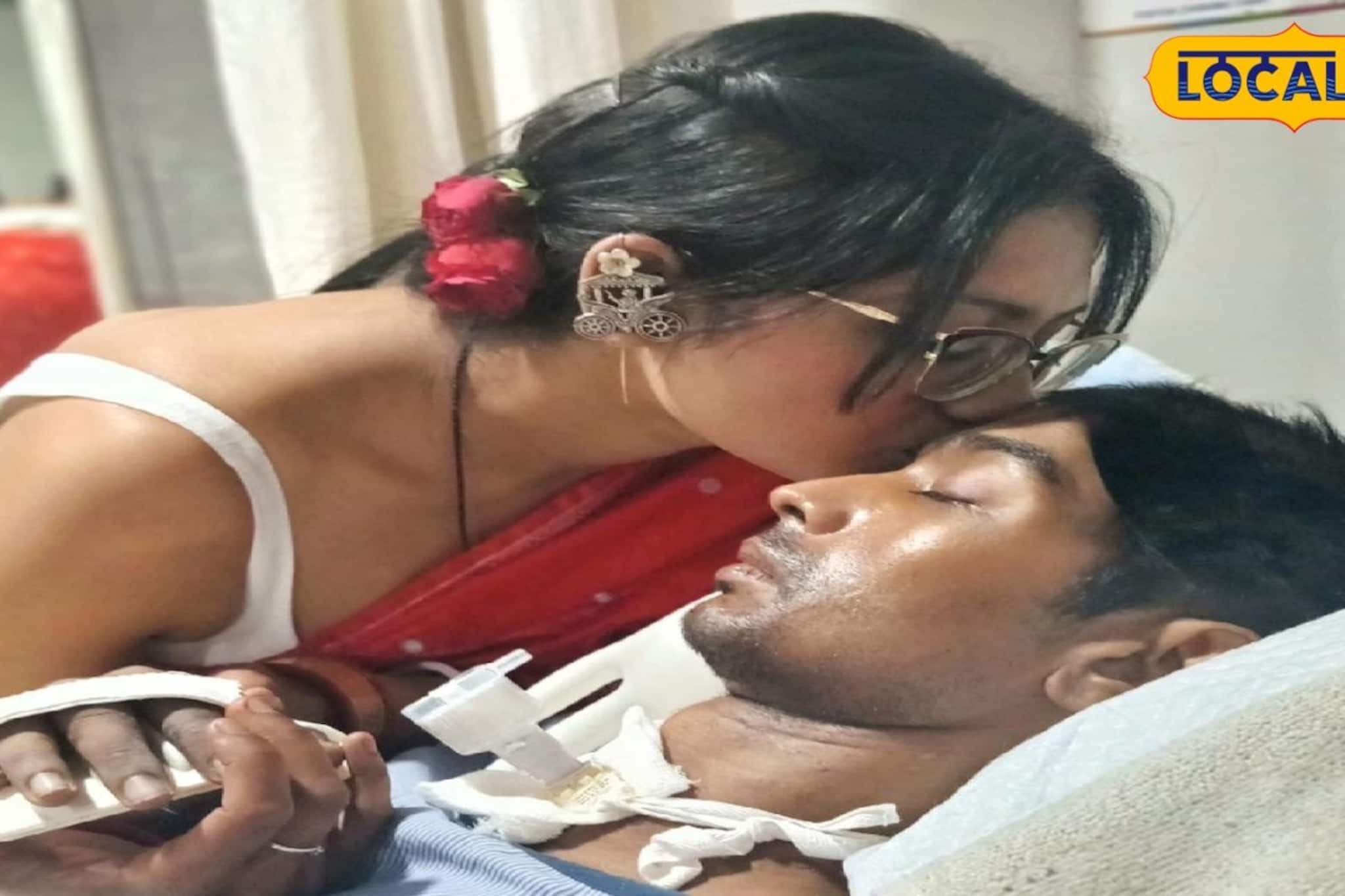 স্বামী কোমায়, হাসপাতালে কেক, ফুল নিয়ে হাজির প্রেয়সী! বিবাহ বার্ষিকী দেখে চোখে জল আসবেই