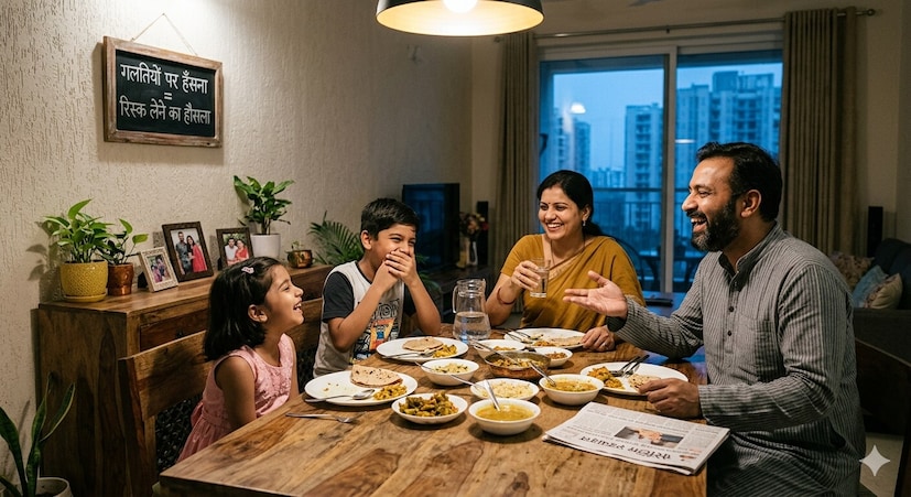 বাবা-মায়েরা প্রায়শই তাদের সন্তানদের সামনে এমনভাবে নিজেদের উপস্থাপন করেন, যেন তাঁরা কখনও কোনও ভুল করেননি। আমরা আমাদের ব্যর্থতাগুলো লুকিয়ে রাখি এবং কেবল সাফল্যের গল্পই বলি। এর ফলে, এমনকি ছোটখাটো ভুলেও একটি শিশুকে নিজেকে ব্যর্থ ভাবতে শুরু করে। তারা বিশ্বাস করতে শুরু করে যে, ভুল করা একটি অপরাধ। এটি তাদের মধ্যে ঝুঁকির ভয় জাগিয়ে তোলে, যা শেষ পর্যন্ত তাদের বিকাশকে বাধাগ্রস্ত করে। বাবা-মায়েরা প্রায়শই তাদের সন্তানদের সামনে এমনভাবে নিজেদের উপস্থাপন করেন, যেন তাঁরা কখনও কোনও ভুল করেননি। আমরা আমাদের ব্যর্থতাগুলো লুকিয়ে রাখি এবং কেবল সাফল্যের গল্পই বলি। এর ফলে, এমনকি ছোটখাটো ভুলেও একটি শিশুকে নিজেকে ব্যর্থ ভাবতে শুরু করে। তারা বিশ্বাস করতে শুরু করে যে, ভুল করা একটি অপরাধ। এটি তাদের মধ্যে ঝুঁকির ভয় জাগিয়ে তোলে, যা শেষ পর্যন্ত তাদের বিকাশকে বাধাগ্রস্ত করে।