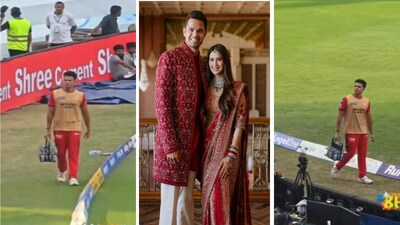 অর্জুন তেন্ডুলকর ড্রিংক্স বইছেন টিমের জন্য 