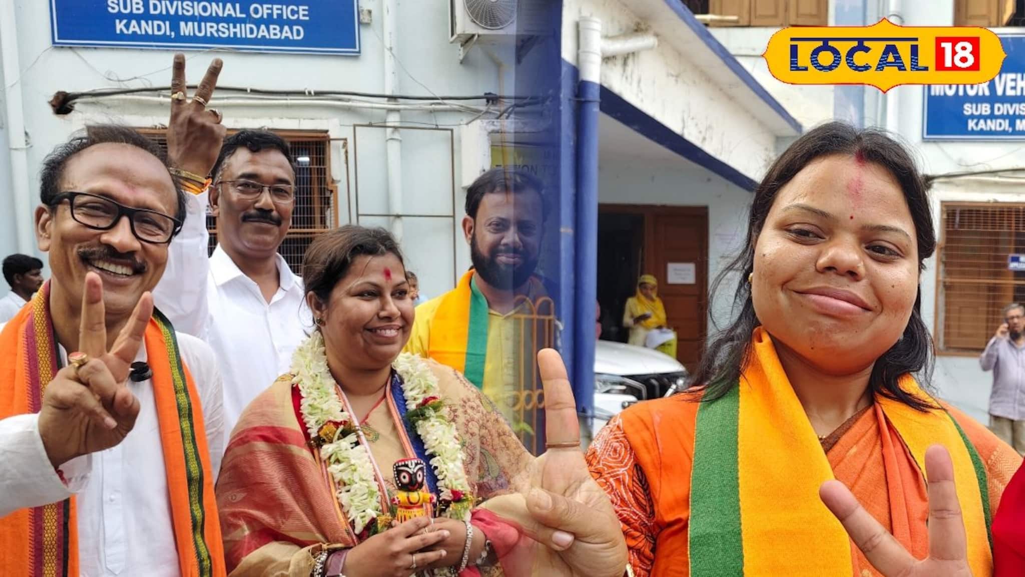 হাতে জগন্নাথ দেব! গেরুয়া ঝড় তুলে বিজেপির মনোনয়নপত্র জমা পড়ল কান্দিতে