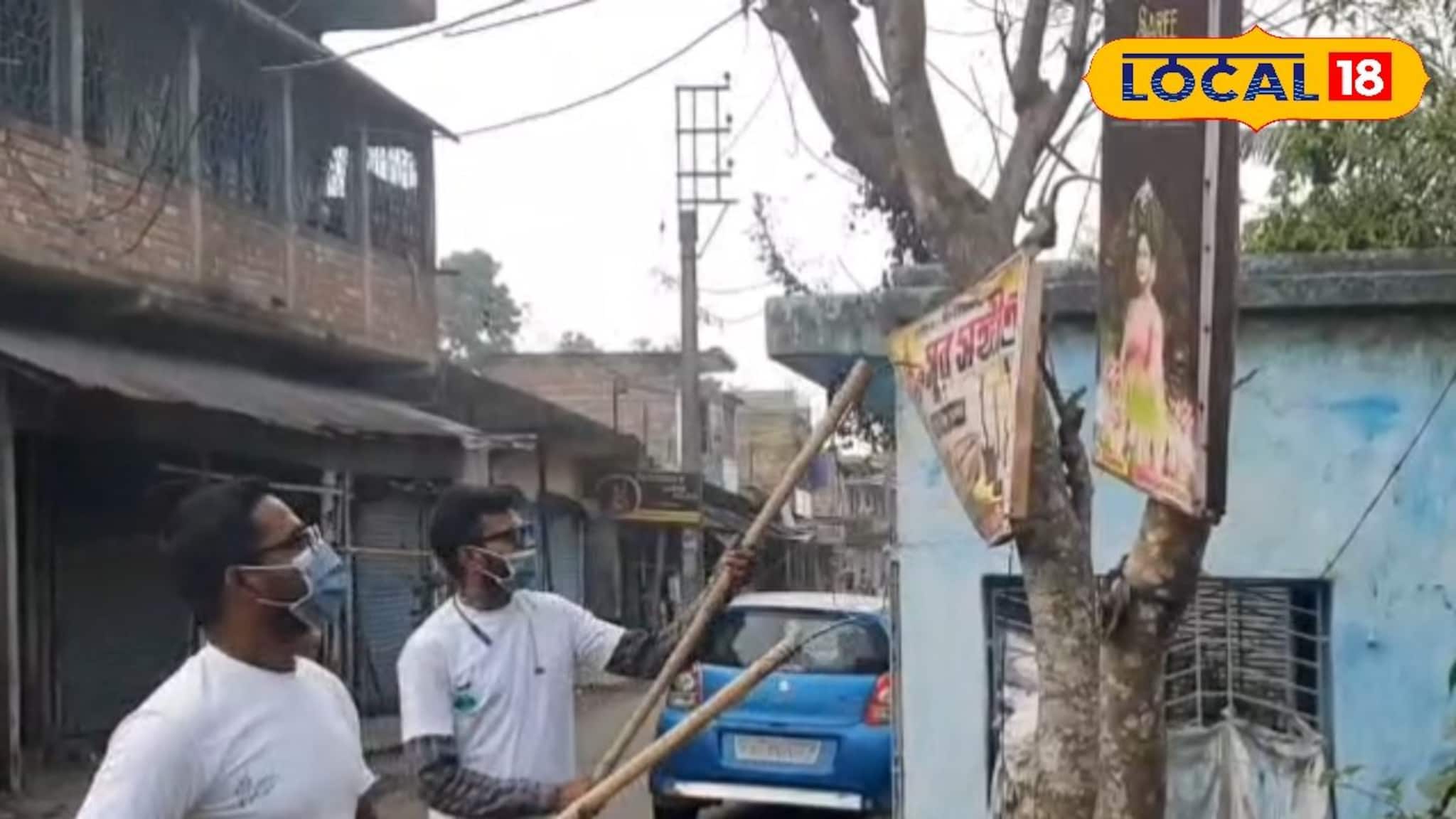 “গাছে পেরেক নয়” বার্তা ছড়াতে যুবকদের অভিযান, পোস্টার খুলে পরিবেশ বাঁচানোর উদ্যোগ শান্তিপুরে