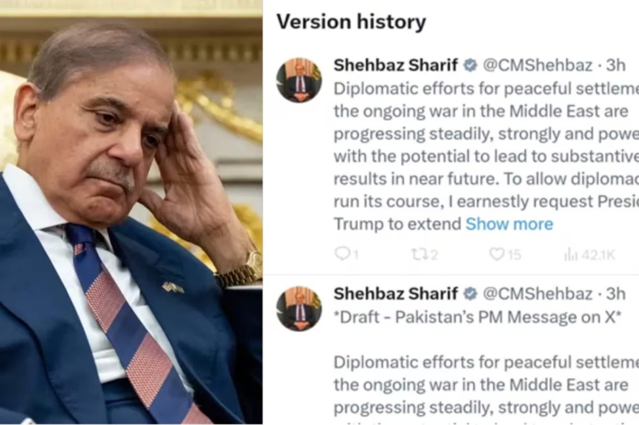 ইরান যুদ্ধ নিয়ে পাক প্রধানমন্ত্রীর করা পোস্ট ‘ড্রাফ্ট’ দেখাচ্ছে কেন ? উনি নিজে করেছেন, নাকি এটা ‘স্ক্রিপটেড’? উঠছে প্রশ্ন