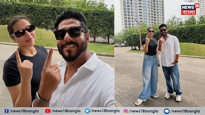সকাল সকাল আরবানা আবাসনে ভোট দিলেন পরিচালক ও ব্যারাকপুরের তৃণমূল প্রার্থী রাজ চক্রবর্তী ও তাঁর অভিনেতা স্ত্রী শুভশ্রী গঙ্গোপাধ্যায়। সকাল সকাল আরবানা আবাসনে ভোট দিলেন পরিচালক ও ব্যারাকপুরের তৃণমূল প্রার্থী রাজ চক্রবর্তী ও তাঁর অভিনেতা স্ত্রী শুভশ্রী গঙ্গোপাধ্যায়।