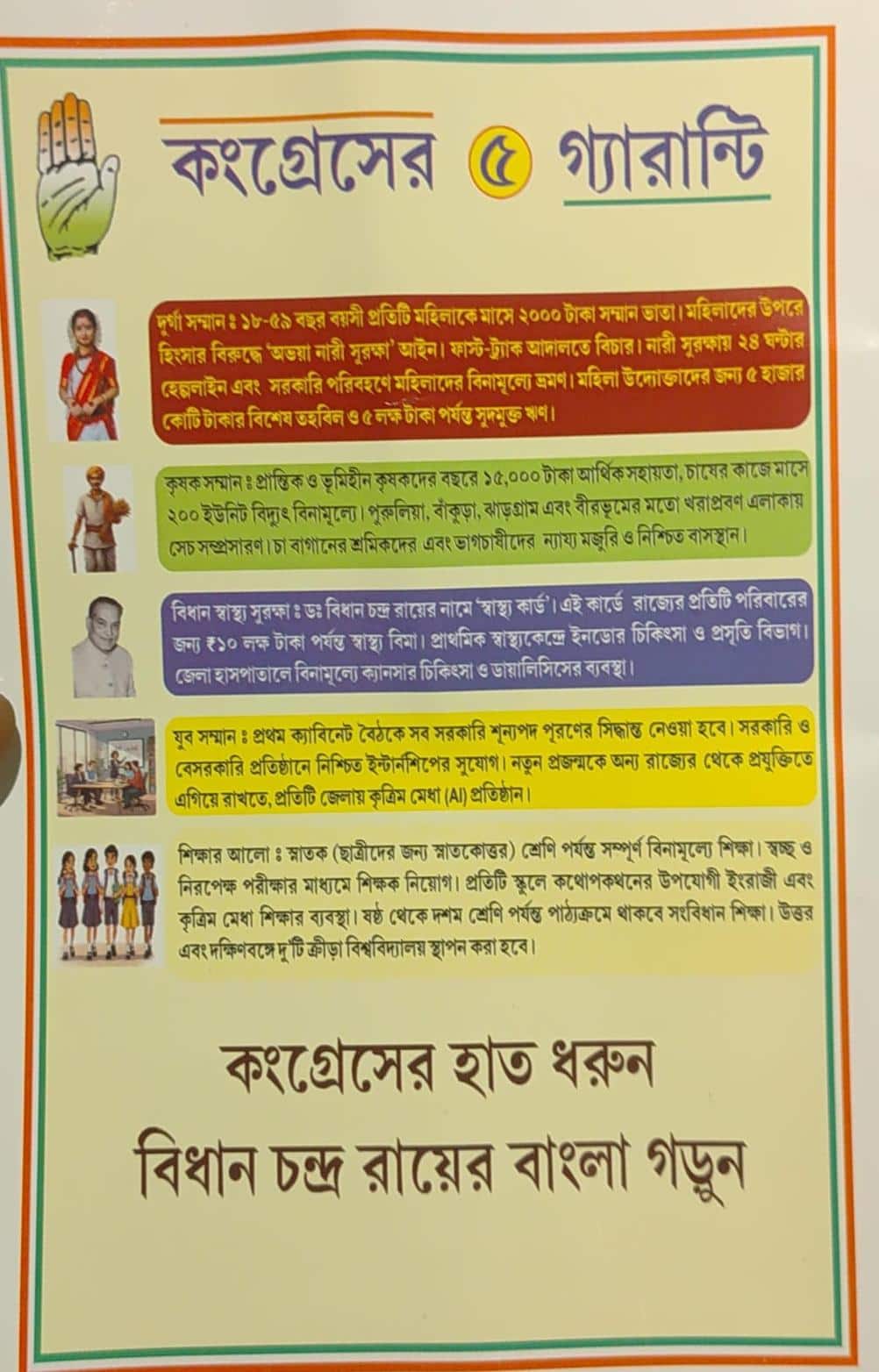 ভোটে জিতলে ‘৫ গ্যারান্টি’! নারী ভাতা থেকে স্বাস্থ্যবিমা, কী কী প্রতিশ্রুতি ঘোষণা কংগ্রেসের ইস্তেহারে?