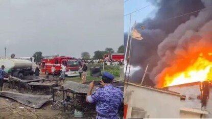 আহমেদাবাদের বাজি কারখানায় আগুন আহমেদাবাদের বাজি কারখানায় আগুন