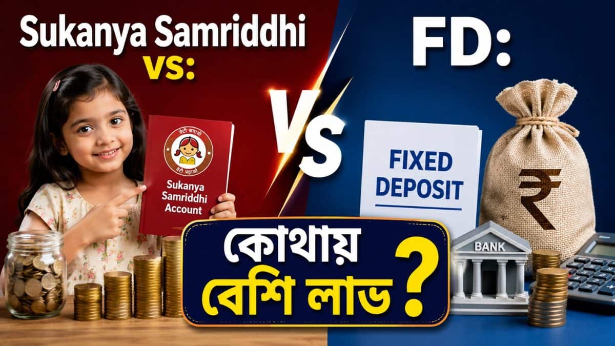 Sukanya Samriddhi vs FD: মেয়ের নামে কোন স্কিমে টাকা রাখলে মিলবে বেশি লাভ? বিনিয়োগ করার আগে বুঝে নিন হিসেব