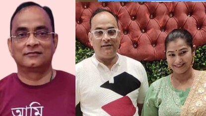 বাঁদিকে-সাকির আলি, ডানদিকে-সাকির আলি ও তাঁর স্ত্রী অপরূপা পোদ্দার