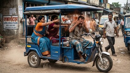 যাত্রী সেজে টোটো ছিনতাইয়ের চেষ্টা (AI ছবি) যাত্রী সেজে টোটো ছিনতাইয়ের চেষ্টা (AI ছবি)