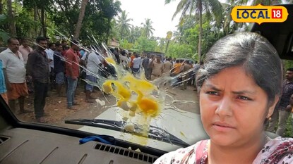 কোচবিহারের শীতলকুচিতে ডিম হামলার পর বামনেত্রী মীনাক্ষী মুখোপাধ্যায়ের ডিমের কুসুম মাখা গাড়ির কাঁচ