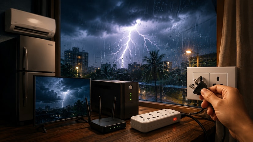 Monsoon Electronics Safety: ঝড়-বৃষ্টি ও বজ্রপাতে নষ্ট হতে পারে টিভি-ফ্রিজ-এসি! দামি গ্যাজেট সুরক্ষিত রাখতে করুন এই কাজ Monsoon Electronics Safety: ঝড়-বৃষ্টি ও বজ্রপাতে নষ্ট হতে পারে টিভি-ফ্রিজ-এসি! দামি গ্যাজেট সুরক্ষিত রাখতে করুন এই কাজ
