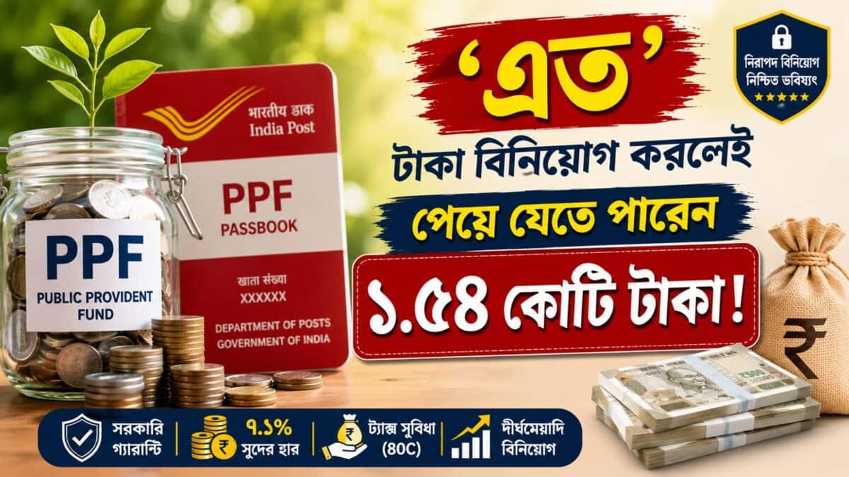 PPF Calculator: প্রতি বছর ‘এত’ টাকা বিনিয়োগ করলেই পেয়ে যেতে পারেন ১.৫৪ কোটি টাকা! বুঝে নিন সম্পূর্ণ হিসেব