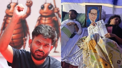 বাঁদিকে-অভিজিৎ দীপকে, ডানদিকে-ঝাড়খণ্ডে আন্দোলনরত পড়ুয়ারা বাঁদিকে-অভিজিৎ দীপকে, ডানদিকে-ঝাড়খণ্ডে আন্দোলনরত পড়ুয়ারা