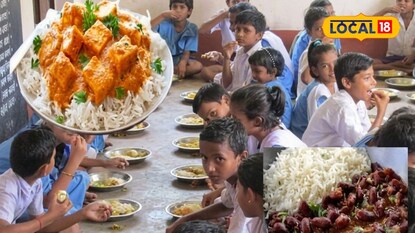 ইস্কনের তৈরি নিরামিষ ও পুষ্টিকর মিড-ডে মিল পরিবেশনের আনন্দঘন মুহূর্ত