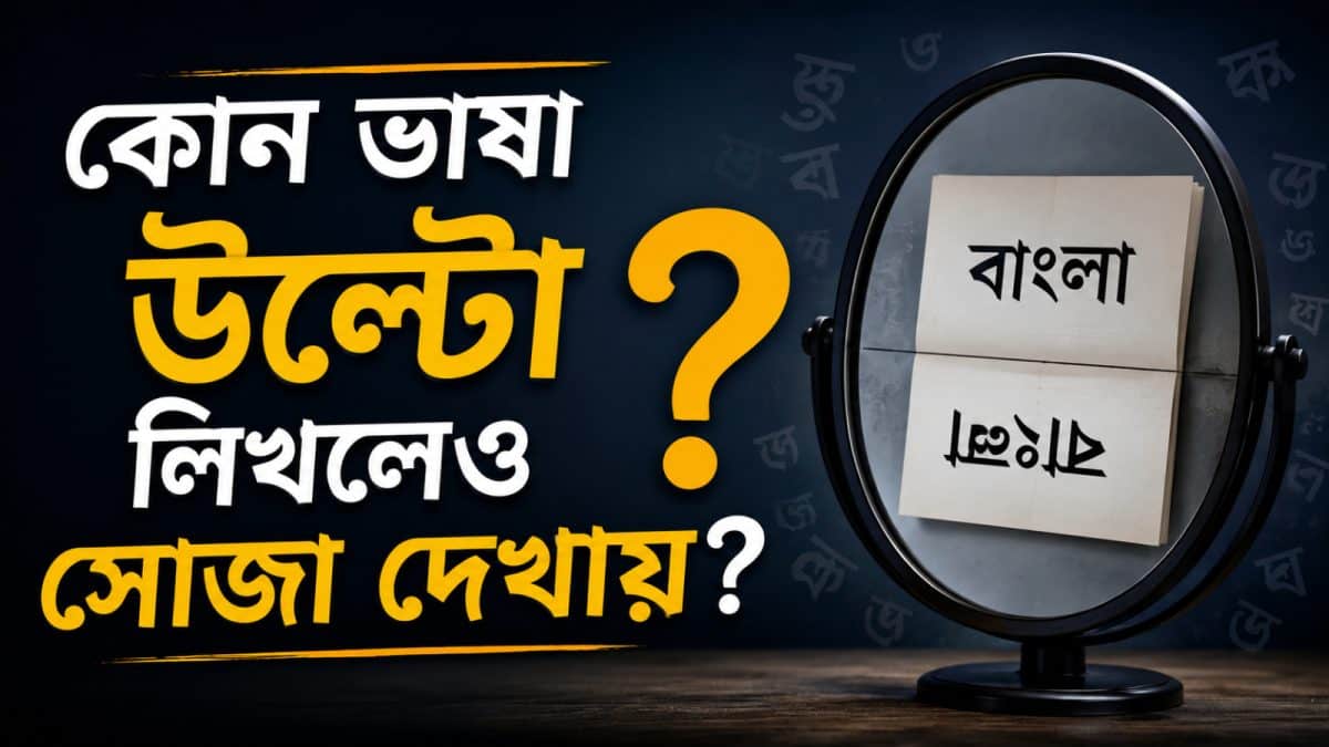 বলুন তো দেখি, কোন ভাষা উল্টো লিখলেও সোজা দেখায়? বুদ্ধি না খাটালে উত্তর দেওয়া মুশকিল!