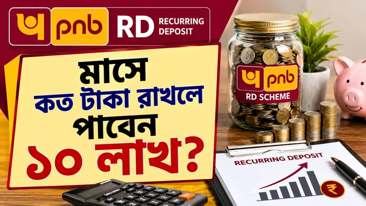 PNB-র RD স্কিমে মাসিক বিনিয়োগে ১০ লক্ষ টাকা পাওয়ার হিসাব