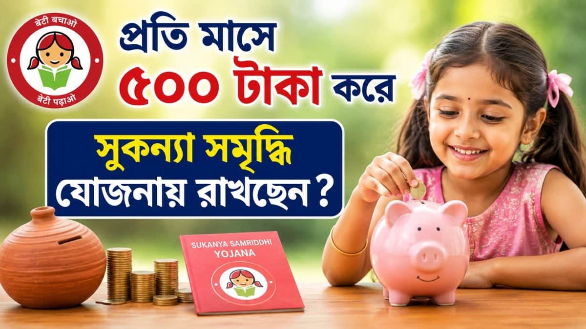 SSY Calculator: প্রতি মাসে ৫০০ টাকা করে সুকন্যা সমৃদ্ধি যোজনায় রাখছেন ? জেনে নিন ম্যাচিউরিটির সময় কত টাকা পাবেন ?