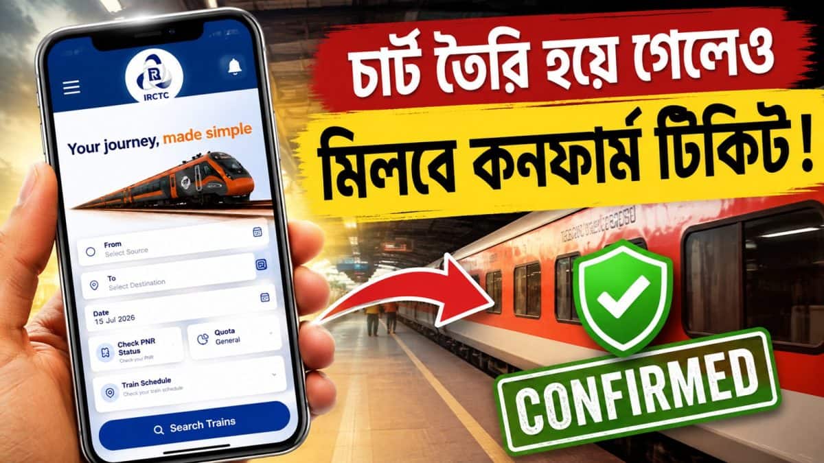 Indian Railway: চার্ট তৈরি হয়ে গেলেও মিলবে কনফার্ম টিকিট! IRCTC-এর এই ফিচার জানলে তৎকালও ভুলে যাবেন Indian Railway: চার্ট তৈরি হয়ে গেলেও মিলবে কনফার্ম টিকিট! IRCTC-এর এই ফিচার জানলে তৎকালও ভুলে যাবেন