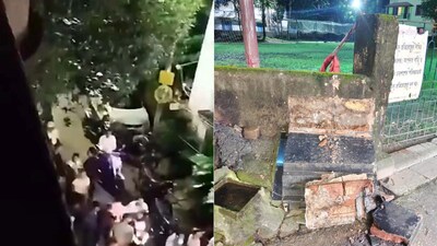 যাদবপুরের প্রাক্তন বিধায়ক ও মেয়র পারিষদ দেবব্রত মজুমদারের বাড়িতে ভাঙচুর