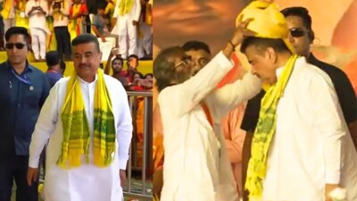 পাগড়ি পরিয়ে ‘কুটুম’ শুভেন্দু অধিকারীকে স্বাগত জানাল জঙ্গলমহল!