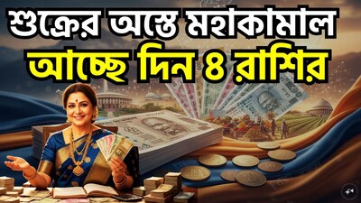 সম্পদ, ঐশ্বর্য, জাঁকজমক, বিলাসিতা এবং স্থাবর-অস্থাবর সম্পত্তির কারক গ্রহ শুক্র ঠিক ২দিন পর, অর্থাৎ ২৩ সেপ্টেম্বর ২০২৬, বুধবার অস্ত যাবেন। কোনও গ্রহ যখন সূর্যের অত্যন্ত কাছাকাছি চলে আসে, তখন তা 'অস্তমিত' (combust) অবস্থায় উপনীত হয়। শুক্র তার নিজস্ব রাশি 'তুলা'তে অবস্থান কালেই অস্ত যাবে এবং প্রায় ৩৭ দিন অস্তমিত থাকার পর ৩০ অক্টোবর, ২০২৬-এ পুনরায় উদিত হবে। পণ্ডিত নরেন্দ্র উপাধ্যায়ের মতে, শুক্রের এই অস্ত যাওয়ার বিষয়টি সমস্ত রাশির উপরই প্রভাব ফেলবে। ছবি সৌজন্যে এআই ৷