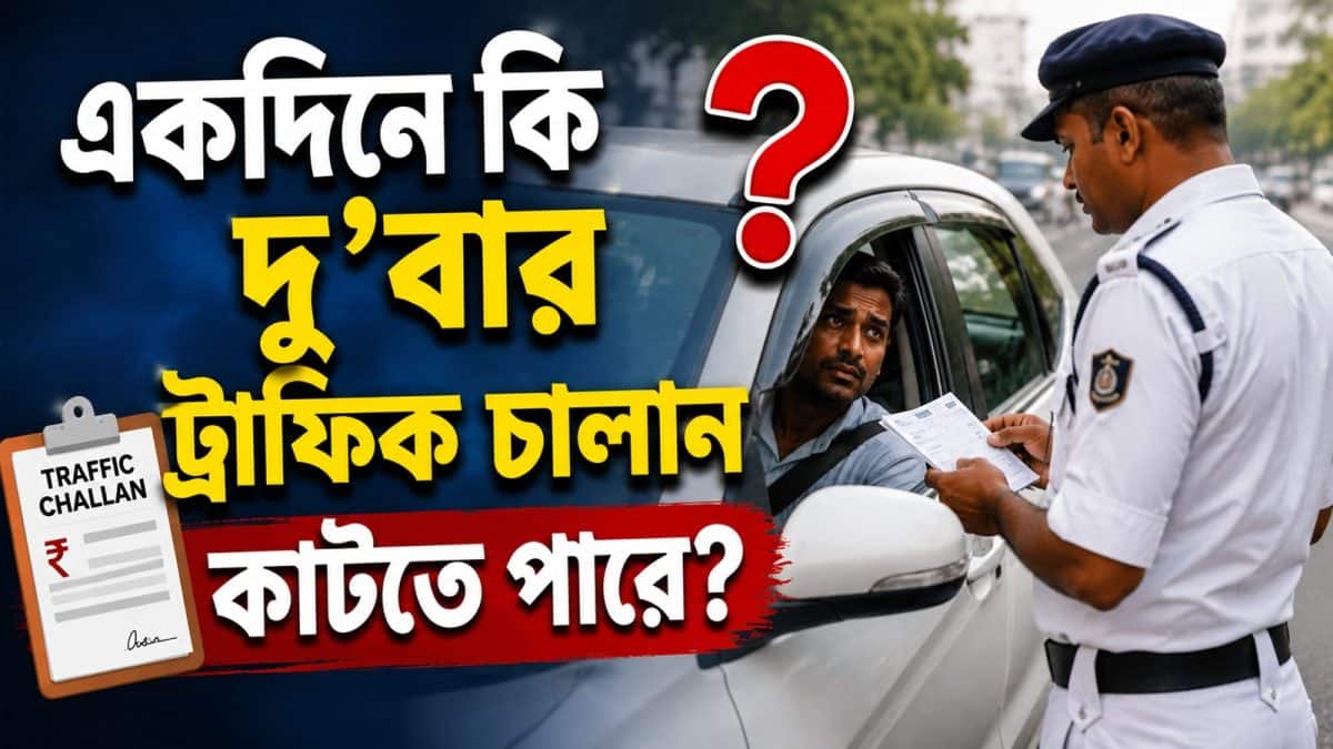 Traffic Challan Rules: একদিনে দু’বার ট্রাফিক চালান কাটতে পারে পুলিশ? গাড়িচালকদের এই নিয়ম জানা জরুরি