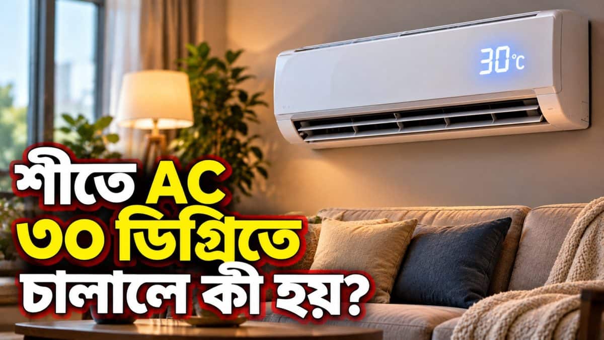 AC At 30 Degrees In Winters: হালকা ঠান্ডায় AC কত ডিগ্রিতে চালানো উচিত? কত টেম্পারেচারে দিনভর চালালেও বিদ্যুৎ বিল প্রায় ‘শূন্য’, পুরো হিসাব বুঝে নিন AC At 30 Degrees In Winters: হালকা ঠান্ডায় AC কত ডিগ্রিতে চালানো উচিত? কত টেম্পারেচারে দিনভর চালালেও বিদ্যুৎ বিল প্রায় ‘শূন্য’, পুরো হিসাব বুঝে নিন