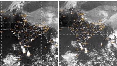 নয়াদিল্লি: আবহাওয়া দফতরের তথ্য অনুসারে, দেশে বায়ুমণ্ডলে এক  ঘূর্ণি পরিস্থিতি তৈরি হয়েছে যা মেঘ ও বাতাসের স্বাভাবিক বিন্যাসকে নিয়ন্ত্রণ করছে। সিকিম, বিহার, ঝাড়খণ্ড, পশ্চিমবঙ্গ এবং তামিলনাড়ুর ওপর এই ঘূর্ণাবর্ত ও দীর্ঘায়িত নিম্নচাপ বলয়গুলি (ট্রফ) সক্রিয় রয়েছে। দুটি ঘূর্ণাবর্ত এবং তিনটি নিম্নচাপ বলয়ের উপস্থিতির কারণেই আবহাওয়ার এই বিঘ্ন ঘটেছে। বায়ুমণ্ডলের এই বিন্যাস এবং বাতাসের মিলনের ফলে বর্ষা বিদায় নিতে শুরু করলেও দেশের অনেক অংশে এটি অত্যন্ত সক্রিয় থাকে এবং ভারী বৃষ্টিপাত ঘটায়। এই সক্রিয়তার কারণে সিকিম, পশ্চিমবঙ্গ, ঝাড়খণ্ড, বিহার, পূর্ব মধ্যপ্রদেশ, তামিলনাড়ু, কেরল এবং উপকূলীয় অন্ধ্রপ্রদেশের বেশ কিছু এলাকায় দমকা হাওয়া সহ ভারী বৃষ্টিপাতের প্রবল সম্ভাবনা রয়েছে। Photo Courtesy- IMD/ Sattellite Image