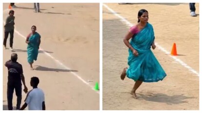 Jharkhand Viral Video: খালি পা, হোমগার্ডের চাকরি পেতে শাড়ি পরেই ১৬০০ মিটার ছুটলেন দুই সন্তানের মা!অনুপ্রেরণার নাম কবিতা