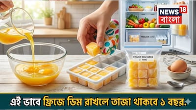প্রচলিত ধারণা অনুযায়ী, ডিম ঘরের স্বাভাবিক তাপমাত্রায় বাইরে ফেলে রাখার চেয়ে ফ্রিজে রাখাই ভালো। কার্টন-সহ ফ্রিজে রাখলে ডিম প্রায় তিন সপ্তাহ পর্যন্ত সতেজ থাকে। ডিমের সাদা অংশ আলাদা করে একটি বায়ুরোধী পাত্রে তিন সপ্তাহ পর্যন্ত সংরক্ষণ করা যায়, অন্যদিকে কুসুম ঢেকে ঠান্ডা করলে প্রায় তিন দিন ভালো থাকে। তবে, যারা ডিমের সংরক্ষণকাল বাড়াতে চান, তাদের জন্য একটি সহজ খাদ্য সংরক্ষণের কৌশল বেশ কার্যকর হতে পারে। ব্রিটিশ এগ ইন্ডাস্ট্রি কাউন্সিল জানিয়েছে যে, ডিম একটানা ১২ মাস পর্যন্ত নিরাপদে সংরক্ষণ করা যায়। (AI Image)