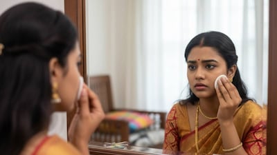 মেকআপ রিমুভার ব্যবহারের পরেও মুখের কিছু অংশে মেকআপ লেগে থাকে
