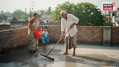 ছাদে ফাটল ধরার অনেক কারণ রয়েছে (AI Image)
