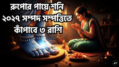 ২০২৭-এ শনিদেব মীন রাশি ছেড়ে মেষে অর্থাৎ মঙ্গলের ঘরে প্রবেশ করবেন ৷ বৃহস্পতির ঘর ছেড়ে মঙ্গলের ঘরে প্রবেশের একটি গুরুত্বপূর্ণ প্রভাব সৃষ্টি করবেন ৷ জ্যোতিষ মতে এইবার শনি রুপোর পায়ে প্রবেশ করবেন ৷ পণ্ডিত রাজেন্দ্র মুঞ্জাল সূত্রে জানতে পারা গিয়েছে এরফলেই বেশ কিছু রাশির জাতক-জাতিকার জীবনে ইতিবাচক প্রভাব বিস্তার করবে ৷ ছবি সৌজন্যে এআই ৷