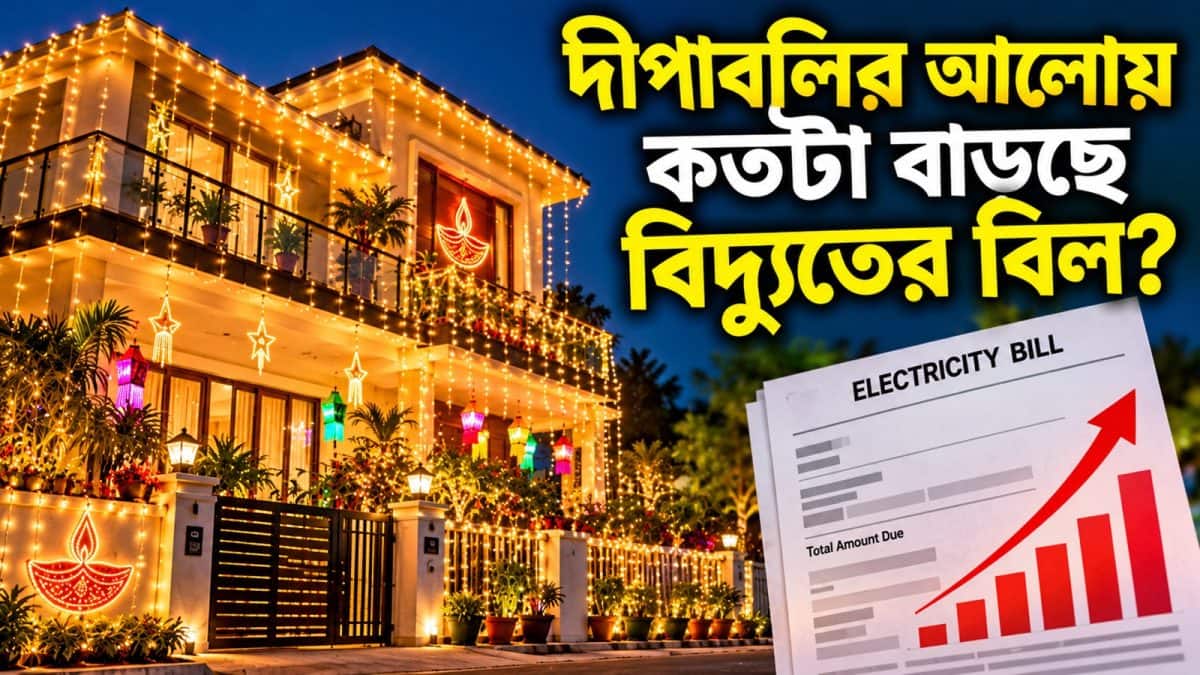 Diwali Lights Electric Bill: দীপাবলিতে বাড়ি সাজানোর কোন আলোয় হুড়মুড়িয়ে বাড়ে বিদ্যুৎ বিল? কোন লাইটে খরচ মিনিমাম? জেনে নিন প্রতি রাতের খরচের হিসাব Diwali Lights Electric Bill: দীপাবলিতে বাড়ি সাজানোর কোন আলোয় হুড়মুড়িয়ে বাড়ে বিদ্যুৎ বিল? কোন লাইটে খরচ মিনিমাম? জেনে নিন প্রতি রাতের খরচের হিসাব