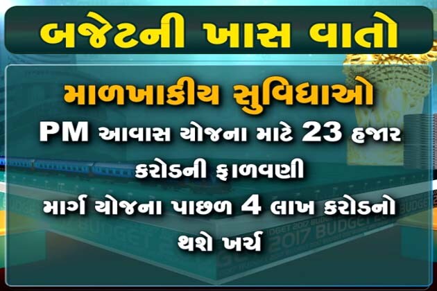 બજેટ 2017માં દોડી વિકાસની રેલ, મળી ટેક્સમાં રાહત અને ખેતરમાં થશે રૂપિયાની ખેતી, યુવાઓ માટે શિક્ષણ અને રોજગારની ઉપલબ્ધિઓ સહિત વિવિધ ક્ષેત્રે શું છે મહત્વની જાહેરાત, જાણો બજેટ 2017માં દોડી વિકાસની રેલ, મળી ટેક્સમાં રાહત અને ખેતરમાં થશે રૂપિયાની ખેતી, યુવાઓ માટે શિક્ષણ અને રોજગારની ઉપલબ્ધિઓ સહિત વિવિધ ક્ષેત્રે શું છે મહત્વની જાહેરાત, જાણો