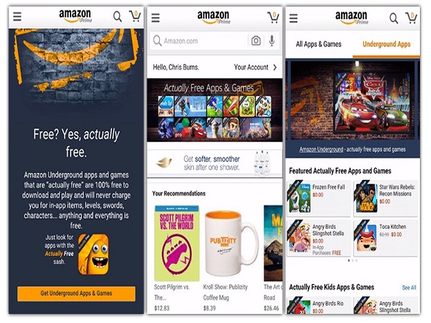 Amazon UnderGround- ગૂગલ સ્ટોર પર આ એપ અમેજોનનું વર્ઝન છે, આ એપ દ્વારા કેટલીએ એપ્સ અને ગેમ્સ ડાઉનલોડ કરી શકાતી હતી. ગૂગલે આને હટાવવાનું કારણ પોલીસીનું ુલ્લંઘન જણાવ્યું હતું. જોકે, આ એપને અમેજોન વેબસાઈટ પરથી ડાઉનલોડ કરી શકાય છે. Amazon UnderGround- ગૂગલ સ્ટોર પર આ એપ અમેજોનનું વર્ઝન છે, આ એપ દ્વારા કેટલીએ એપ્સ અને ગેમ્સ ડાઉનલોડ કરી શકાતી હતી. ગૂગલે આને હટાવવાનું કારણ પોલીસીનું ુલ્લંઘન જણાવ્યું હતું. જોકે, આ એપને અમેજોન વેબસાઈટ પરથી ડાઉનલોડ કરી શકાય છે.
