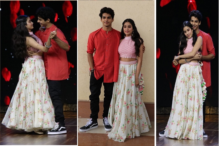 ઇશાન ખટ્ટર અને જાહ્નવી કપૂર ઇન્ડિયાઝ બેસ્ટ ડ્રામેબાઝનાં સેટ પર પહોચ્યા હતાં. અહીં તેમણે તેમની ફિલ્મ ધડકનું પ્રમોશન કર્યુ હતું. (Image: Viral Bhayani) ઇશાન ખટ્ટર અને જાહ્નવી કપૂર ઇન્ડિયાઝ બેસ્ટ ડ્રામેબાઝનાં સેટ પર પહોચ્યા હતાં. અહીં તેમણે તેમની ફિલ્મ ધડકનું પ્રમોશન કર્યુ હતું. (Image: Viral Bhayani)