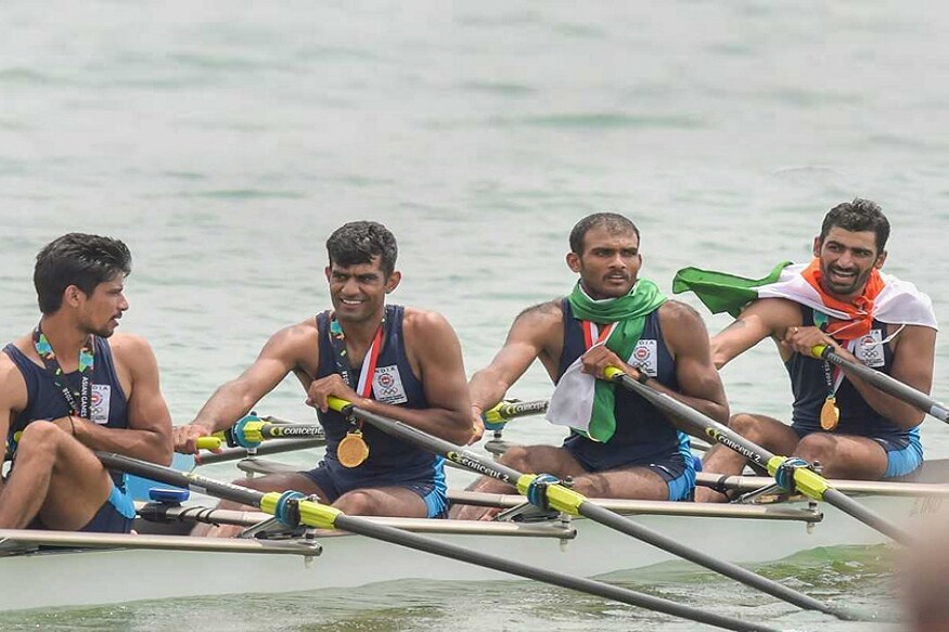 છઠ્ઠા દિવસે રોઇંગ એટલે નૌકાયાનમાં ક્વાડરપલ સ્કલ્સમાં ભારતને ગોલ્ડ મેડલ જીત્યો હતો. આ ગોલ્ડ જીતનાર ટીમમાં દત્તુ ભોકાનલ, ઓમ પ્રકાશ, સ્વર્ણ સિંહ, સુખમીત સિંહ સામેલ હતા. છઠ્ઠા દિવસે રોઇંગ એટલે નૌકાયાનમાં ક્વાડરપલ સ્કલ્સમાં ભારતને ગોલ્ડ મેડલ જીત્યો હતો. આ ગોલ્ડ જીતનાર ટીમમાં દત્તુ ભોકાનલ, ઓમ પ્રકાશ, સ્વર્ણ સિંહ, સુખમીત સિંહ સામેલ હતા.